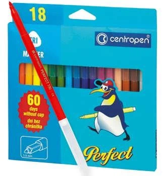 Фломастери Centropen Perfect Trio 18 кол