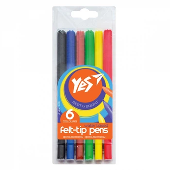 650458 Фломастери YES 6 кольорів Erudite