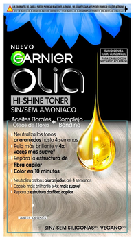 Тонер для волосся Garnier Coloration Olia Hi-Shine Semipermanente 9.1 Rubio Ceniza 174 мл (3600542574211)