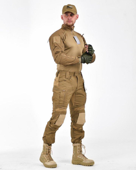 Тактический штурмовой костюм с наколенниками штаны+убакс S койот (87075)