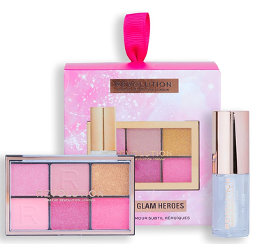 Zestaw kosmetyków dekoracyjnych Makeup Revolution Mini Soft Glam Heroes Paleta cieni do powiek 6 x 0.7 g + Błyszczyk 4 ml (5057566769280)