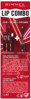 Набір декоративної косметики Rimmel London Lip Combo Provocalips Trendy Pink Блиск для губ 2.3 мл + Бальзам 1.6 г + Олівець для губ 1.2 г (3616305583550)