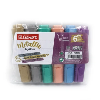 Набір текстовиділювачів Luxor Metallic 1-4,5мм 6 кольорів (4010M-6)