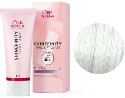 Farba do włosów Wella Professionals Shinefinity Zero Lift Glaze 010.8 Lightest Pearl Blonde 60 ml (4064666717890)