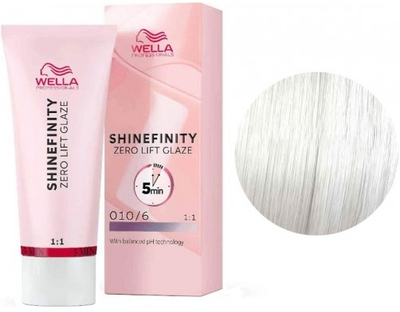 Farba do włosów Wella Professionals Shinefinity Zero Lift Glaze 010.6 Lightest Purple Blonde 60 ml (4064666717838)