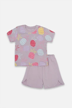 Костюм з шортами для дівчинки BABY GOLDEN бузковий 68 ЦБ-00249604