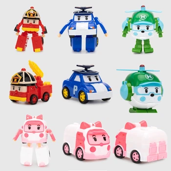 Набор фигурок Робокар Поли 4 машинки трансформируются в роботов Robocar POLI Размер 13 см