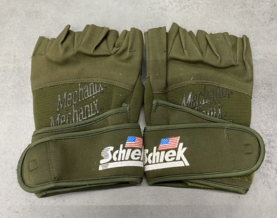 Рукавички тактичні Безпальцеві Schiek Mechanix, США, колір Олива, розмір L
