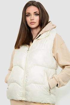 Жилет жіночий, колір молочний, 244R7011, XXL