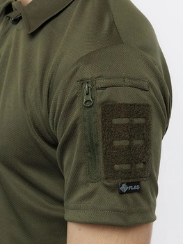 Мужское тактическое поло с коротким рукавом XL цвет хаки Flas ЦБ-00215124