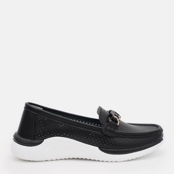 Жіночі мокасини зі шкіри Zoja's Shoes ZL-7002-Ч 37 23.5 см Чорні