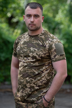 Мужская тактическая пиксельная футболка с липучкой под шеврон Coolmax 58