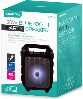 Głośnik przenośny Omega Disco 20W Bluetooth V2.1 44165 TE (OG82B)
