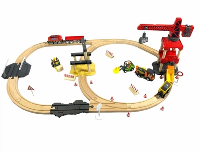 Набор Строительная площадка для деревянной железной дороги 3,8 м PlayTive Junior 59 элементов
