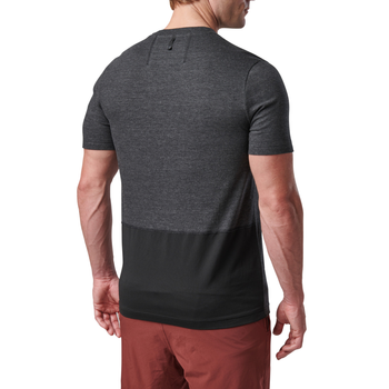 Футболка тактична потовідвідна 5.11 Tactical PT-R Charge Short Sleeve Top 2.0 Black Heather 2XL (82128-135)