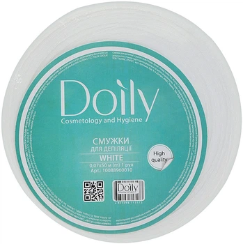 Полоски для депиляции 0,07 х 50 м в рулоне Doily белые