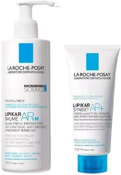 Zestaw kosmetyków do pielęgnacji La Roche Posay Lipikar Baume AP + Kojący balsam do ciała 400 ml + Krem oczyszczający do skóry suchej 100 ml (8431567624712)