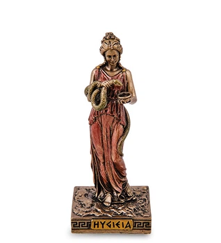 Статуэтка миниатюра Veronese Гигея богиня здоровья и чистоты 9 см 1907180 бронзовое покрытие
