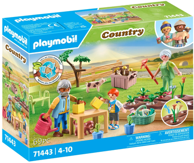 Zestaw figurek Playmobil Country Idyllic Vegetable Garden with Grandparents z akcesoriami 69 elementów (4008789714435)
