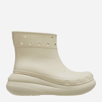 Жіночі гумові чоботи низькі Crocs Classic Crush Rain Boot 207946-BONE 41-42 Кремові (196265156979)