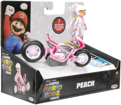 Figurka Jakks Pacific Sherwood Super Mario Movie Peach With Kart 6 cm (0192995417694)