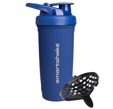 Шейкер SmartShake из нержавеющей стали 900 мл с ситом для коктейлей синий