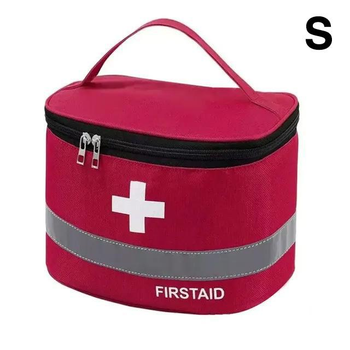 Аптечка органайзер / сумка для зберігання ліків і медикаментів "Firstaid" дорожня, S (14х10х10 см), червона (83690235)