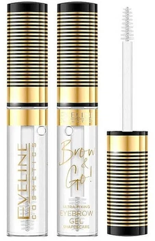 Гель для бровей Eveline Cosmetics Brow & Go Fixing Eyebrow Суперфиксация и уход, прозрачный, 6 мл