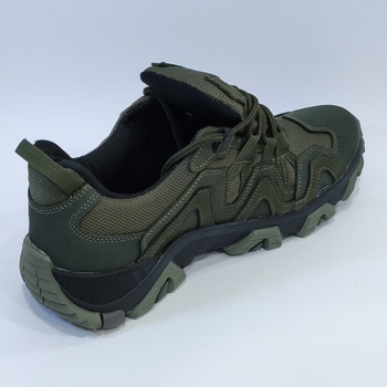 Тактичні кросівки демісезонні Olive (олива, зелені) нубук/кордура р. 45