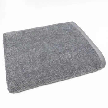 Большое банное полотенце махровое GM Textile 100х150см 400г/м2 (Серый)