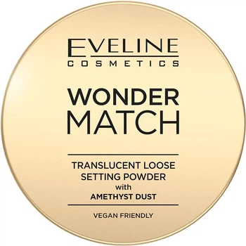 Пудра фіксуюча з аметистовим пилом Eveline Wonder Match Transculent Loose Setting Powder 6 г (5903416048350)