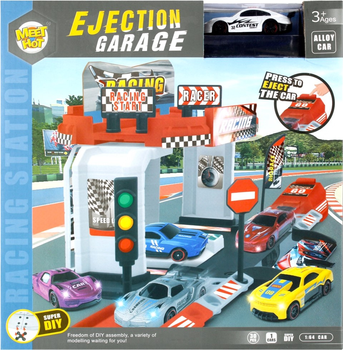 Паркінг Meet Hot Ejection Garage Racing з машинками та аксесуарами (5904335848311)