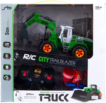 Traktor zdalnie sterowany Mega Creative RC City Trailbazer z akcesoriami Zielony (5908275108719)