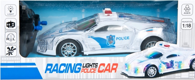 Samochód policyjny zdalnie sterowane Mega Creative Racing Lights Police Car Biały (5908275120704)