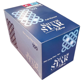 Блок фільтрів для самокруток Silver Star Slim 6*22мм 10*100шт