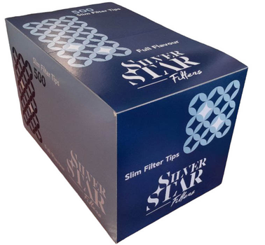 Блок фільтрів для самокруток Silver Star Slim 6*15мм 10*500 шт