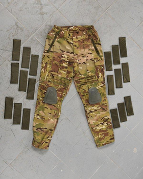 Тактические штаны с кевларовыми вставками и наколенниками L мультикам (87105)