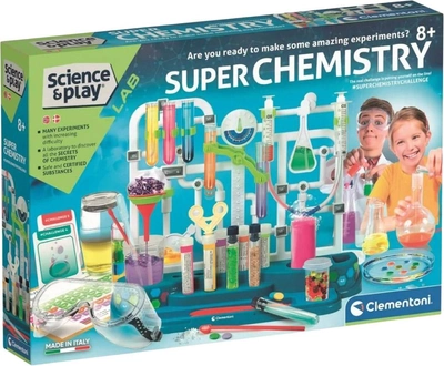 Zestaw do eksperymentów naukowych Clementoni Moje Science & Play Super Chemistry (8005125788309)