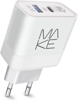 Зарядний пристрій MAKE 45W PD+QC White (MCW-325PWH)