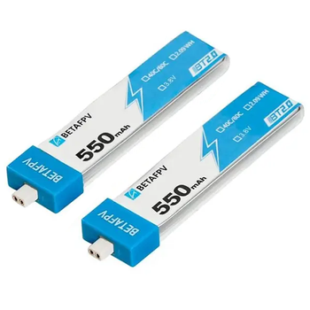 Аккумулятор 2 штуки для квадрокоптера BetaFPV FPV Cetus X, Meteor75 Pro на 550 mAh 1S BT2.0
