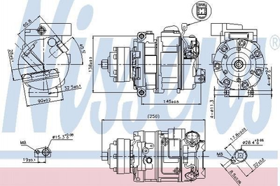 Компрессор кондиционера NISSENS 89418 Audi A4, A5, Q7, Allroad, A6, A8; Volkswagen Touareg 400260805, 400260805A, 400260805B