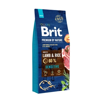 Корм Brit Premium Dog Sensitive Lamb для взрослых собак с чувствительным пищеварением, 15 кг, 170845/6642