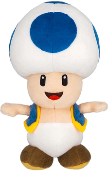 М'яка іграшка 1UP Distribution Super Mario Toad Блакитна 20 см (3760259935146)