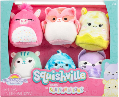 Набір м'яких іграшок Squishmallows Squishville Cute and Colourful Squad 6 шт (0191726877011)