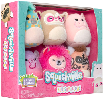 Набір м'яких іграшок Squishmallows Squishville Safari Squad 6 шт (0191726877028)