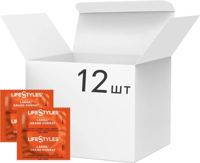Презервативи LifeStyles Large XL Великі 12 шт (ROZ6400230481)