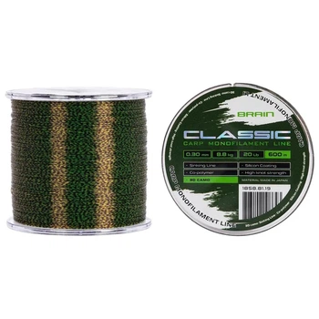 Волосінь Brain Classic Carp Line 600m 0.30mm 8.8kg 20lb 3D camo