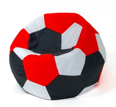 Крісло-мішок Go Gift Ball sako bag L 80 см білий, чорний і червоний (5905359294634)