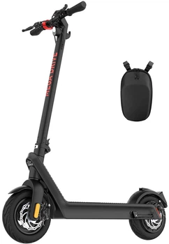 Набір Електросамокат Mega Drive X9F10G(72385) Black + Сумка Xiamen на кермо для електросамоката Xiamen Чорна (PH050604)