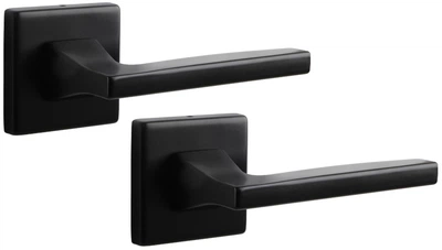 Ручка дверна ROSTEX KIRA H56 mov-mov SQUARE 38-45 мм універсальне Kira BLACK_MAT Комплект Чорна (RST-5001790496)